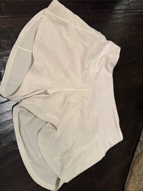 lululemon Cream Performance Skort with Zip Pocket